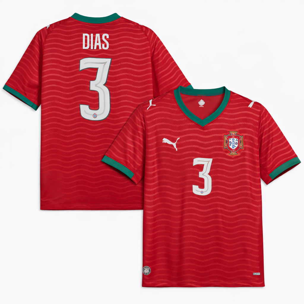 2026 FIFA World Cup Portugal Rúben Dias #3 Home Jersey