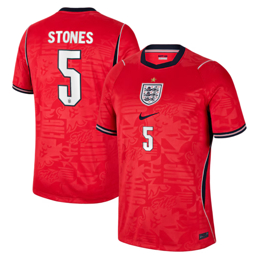 2026 FIFA World Cup England John Stones #5 Away Jersey