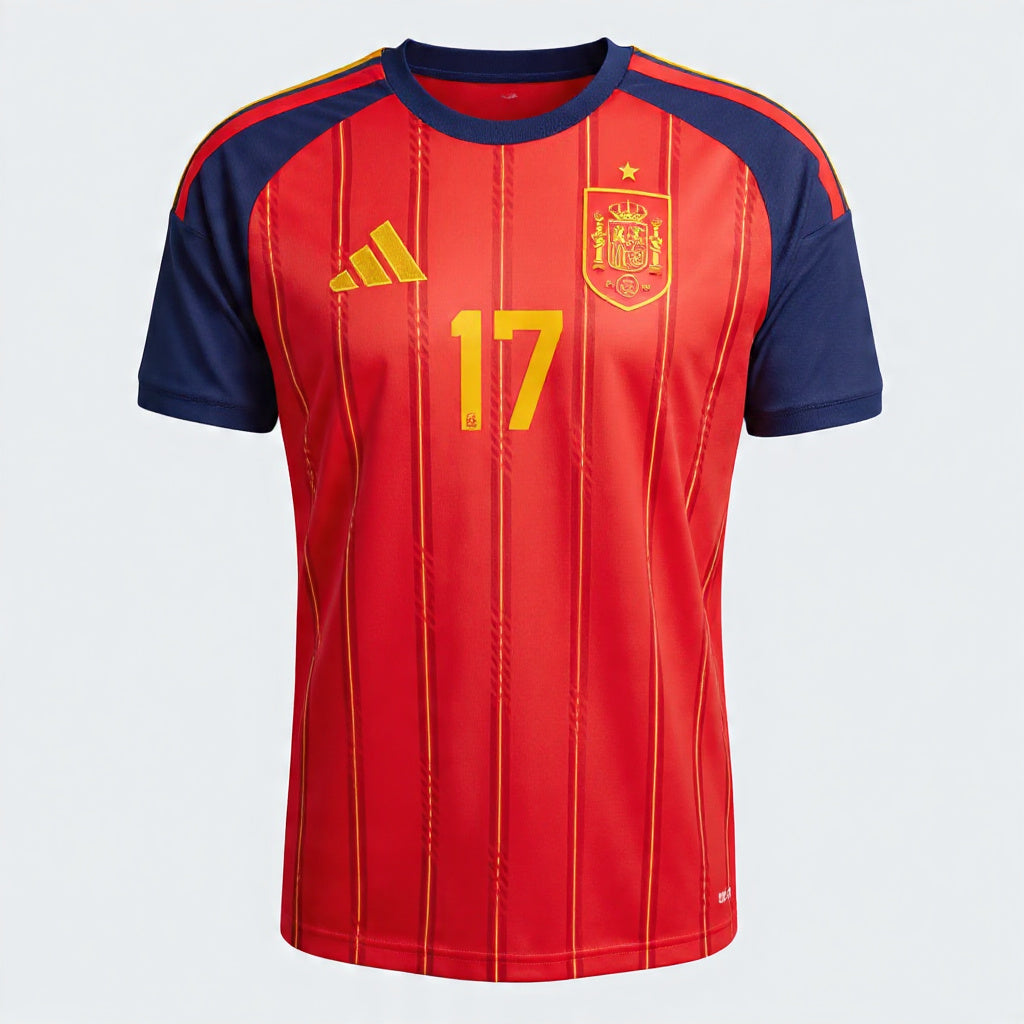 2026 FIFA World Cup Spain Nico Williams #17 Home Jersey
