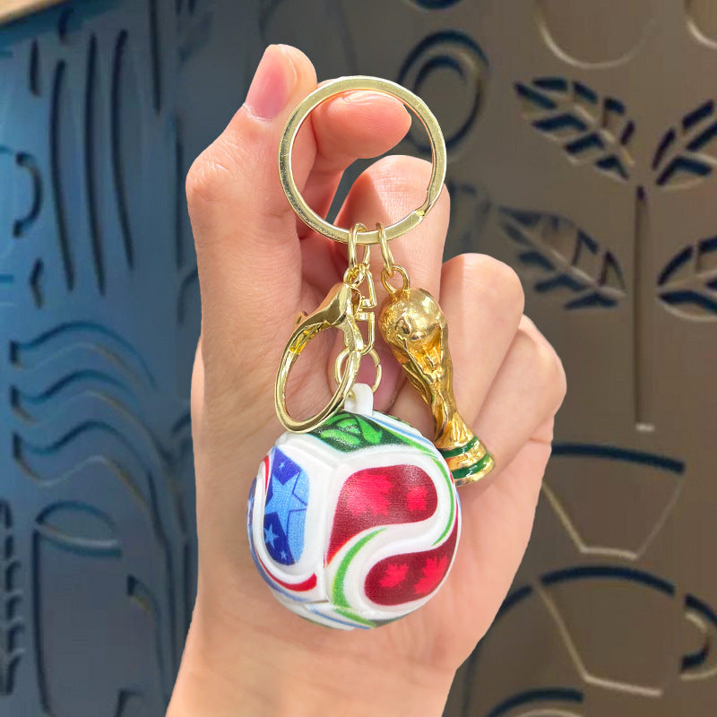 Football Trophy Keychain Pendant