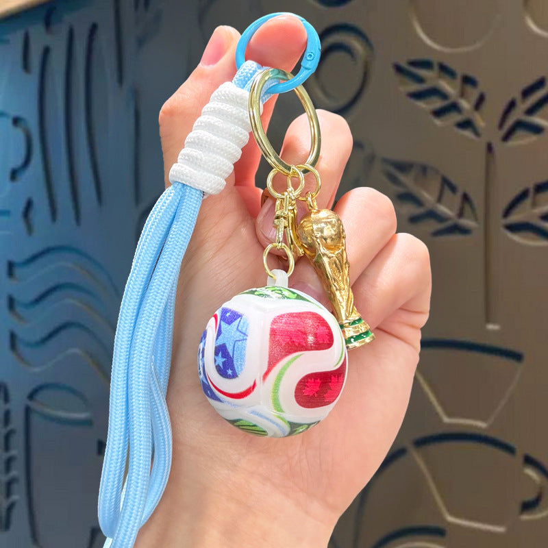 Football Trophy Keychain Pendant