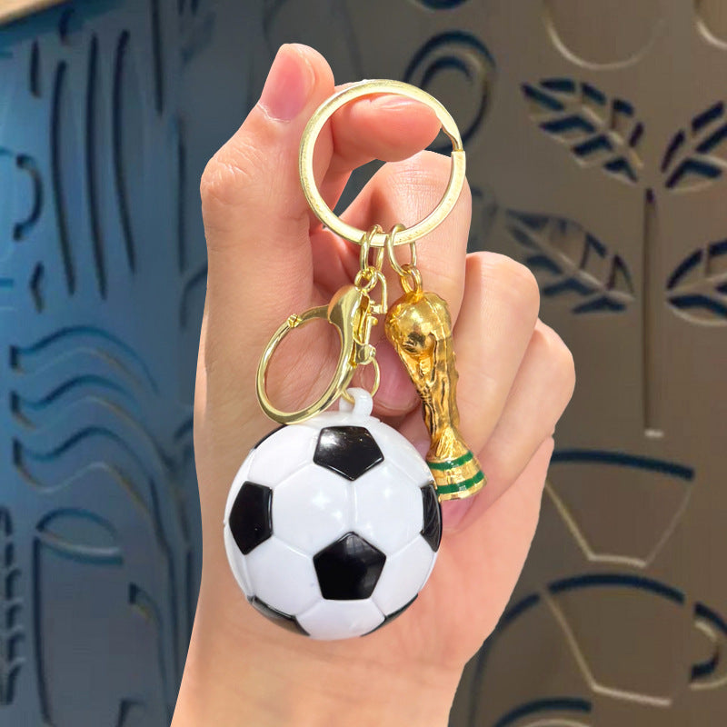 Football Trophy Keychain Pendant
