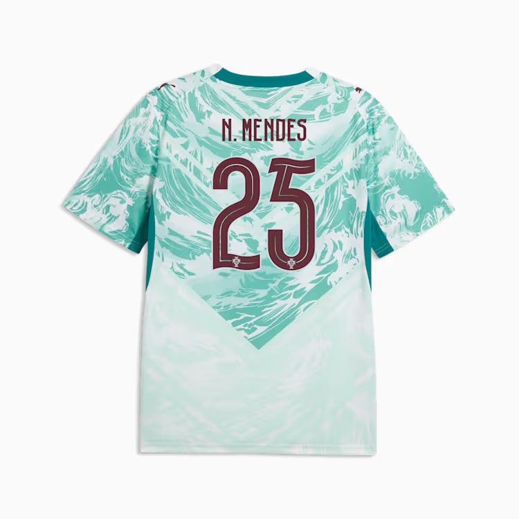 2026 FIFA World Cup Portugal Nuno Mendes #25 Away Jersey