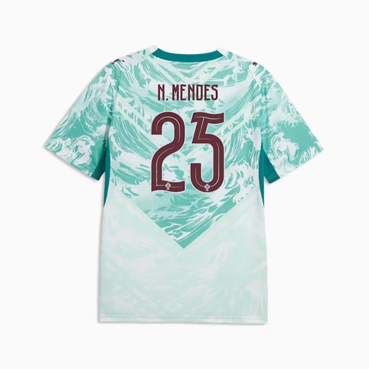 2026 FIFA World Cup Portugal Nuno Mendes #25 Away Jersey