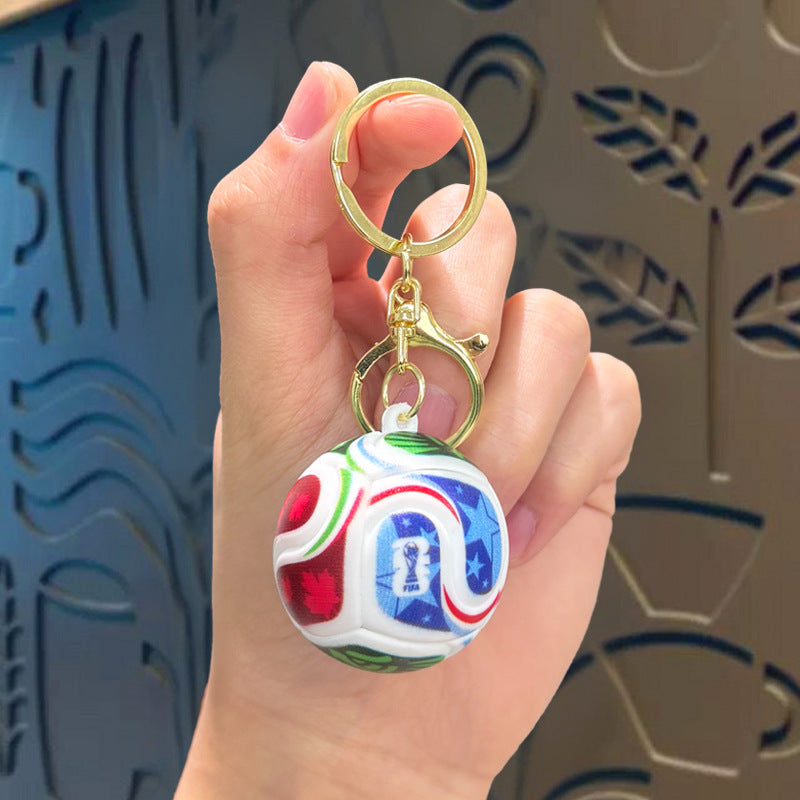 Football Trophy Keychain Pendant