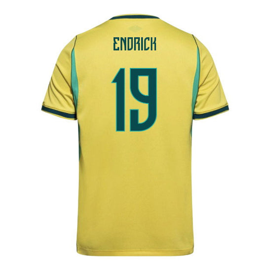 2026 FIFA World Cup Brazil Endrick #19 Home Jersey