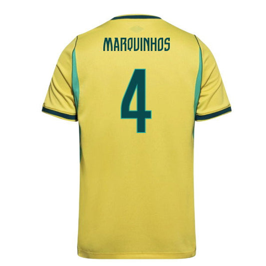 2026 FIFA World Cup Brazil Marquinhos #4 Home Jersey