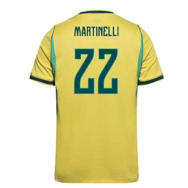 2026 FIFA World Cup Brazil Gabriel Martinelli #22 Home Jersey