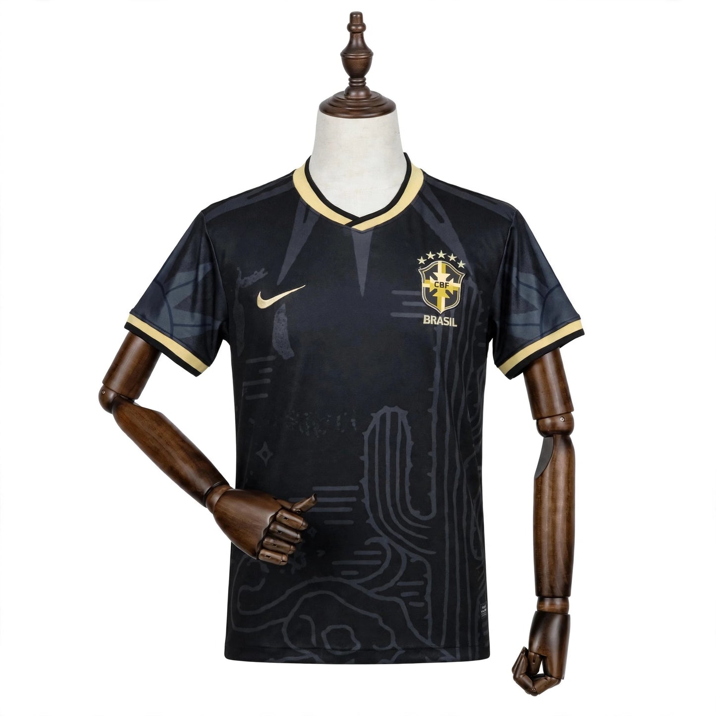 Brazil Custom Black and Gold Concept Jersey