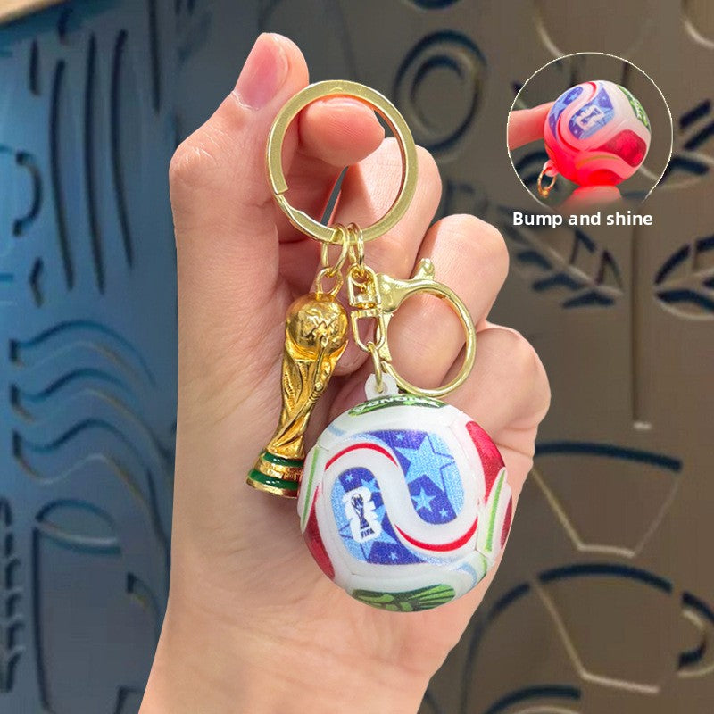 Football Trophy Keychain Pendant