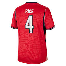 2026 FIFA World Cup England Declan Rice #4 Away Jersey