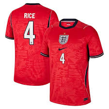 2026 FIFA World Cup England Declan Rice #4 Away Jersey