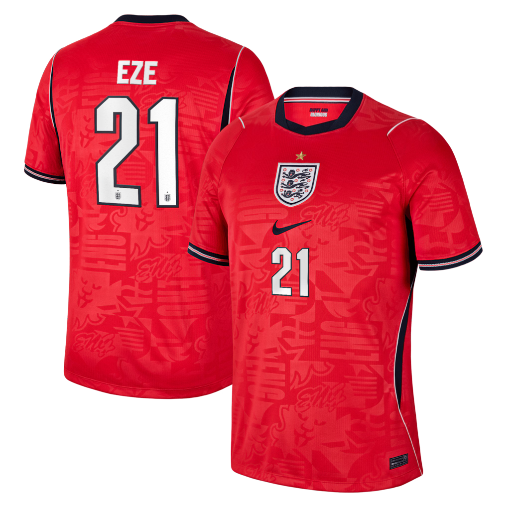 2026 FIFA World Cup England Eberechi Eze #21 Away Jersey