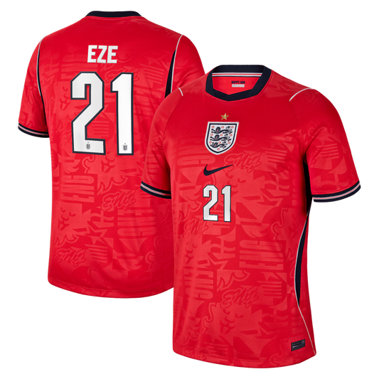 2026 FIFA World Cup England Eberechi Eze #21 Away Jersey