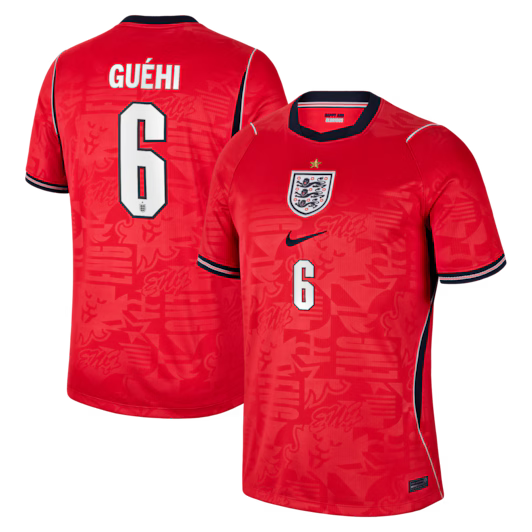 2026 FIFA World Cup England Marc Guéhi #6 Away Jersey