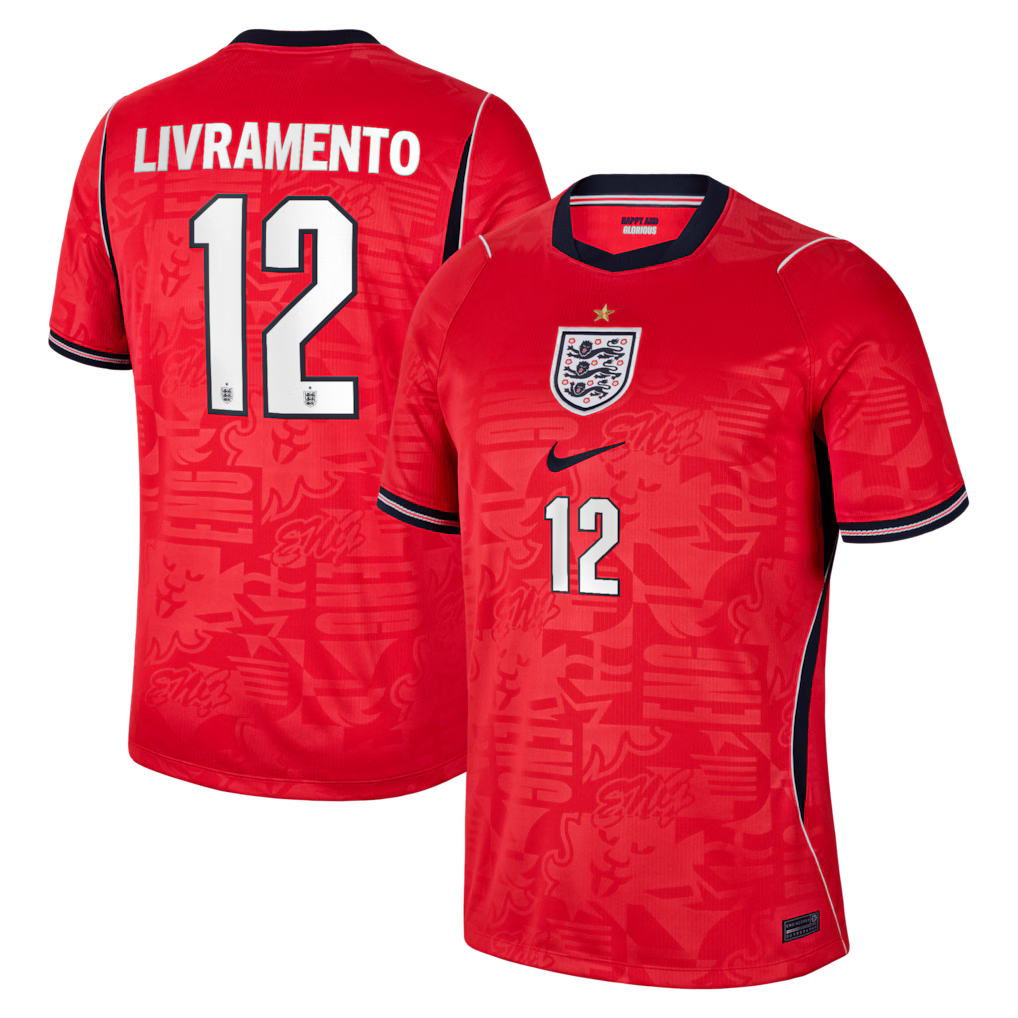 2026 FIFA World Cup England Tino Livramento #12 Away Jersey