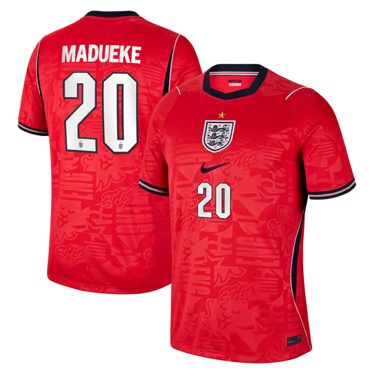 2026 FIFA World Cup England Noni Madueke #20 Away Jersey
