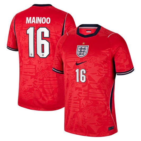 2026 FIFA World Cup England Kobbie Mainoo #16 Away Jersey