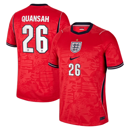 2026 FIFA World Cup England Jarell Quansah #26 Away Jersey