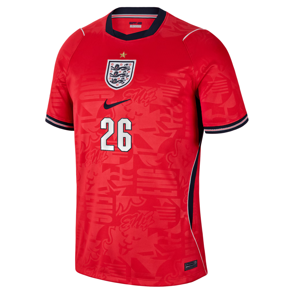 2026 FIFA World Cup England Jarell Quansah #26 Away Jersey