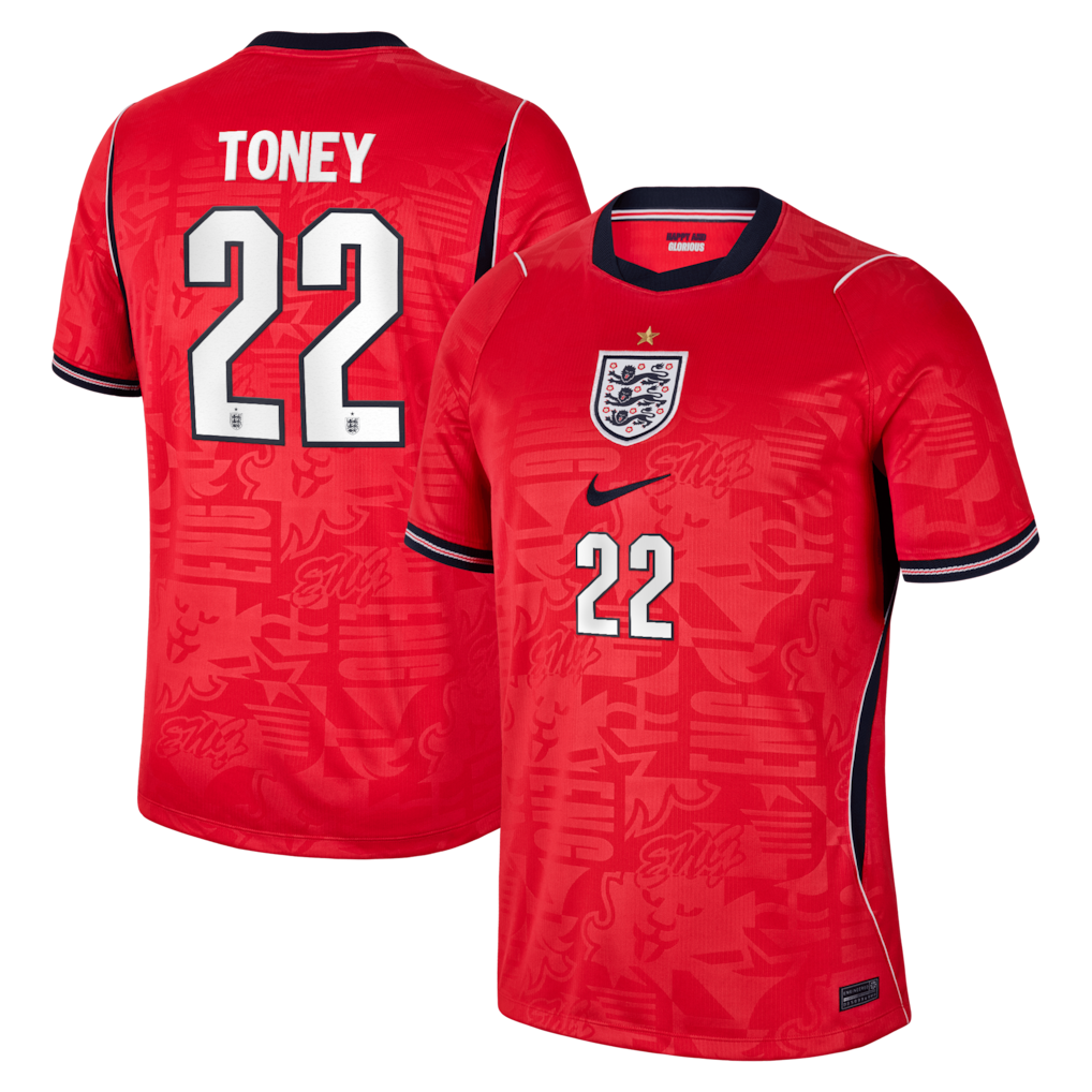 2026 FIFA World Cup England Ivan Toney #22 Away Jersey