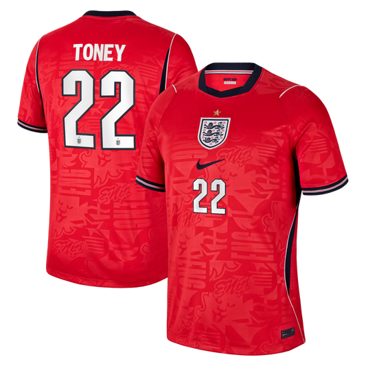 2026 FIFA World Cup England Ivan Toney #22 Away Jersey