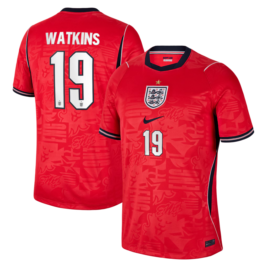 2026 FIFA World Cup England Ollie Watkins #19 Away Jersey