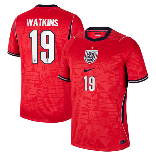 2026 FIFA World Cup England Ollie Watkins #19 Away Jersey