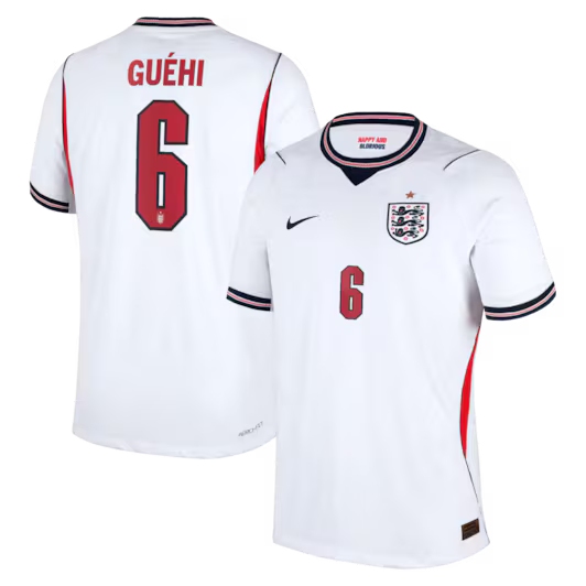 2026 FIFA World Cup England Marc Guéhi #6 Home Jersey