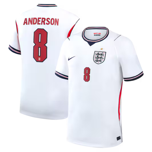 2026 FIFA World Cup England Elliot Anderson #8 Home Jersey