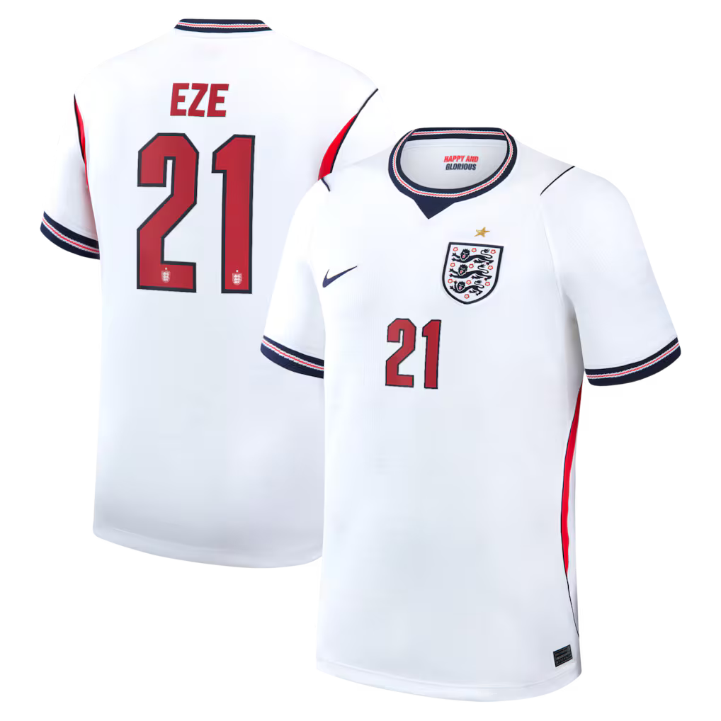 2026 FIFA World Cup England Eberechi Eze #21 Home Jersey