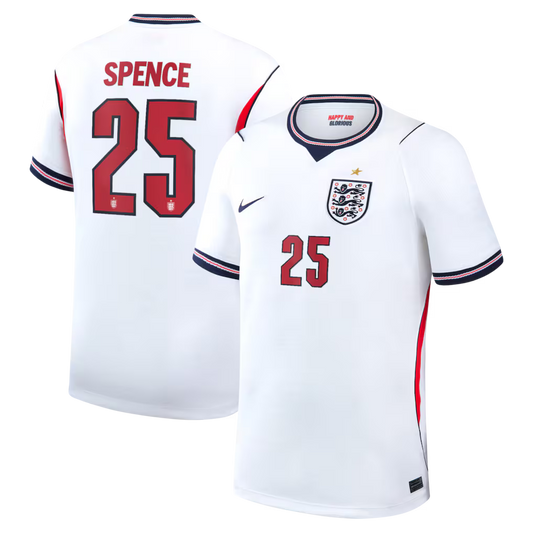 2026 FIFA World Cup England Djed Spence #25 Home Jersey